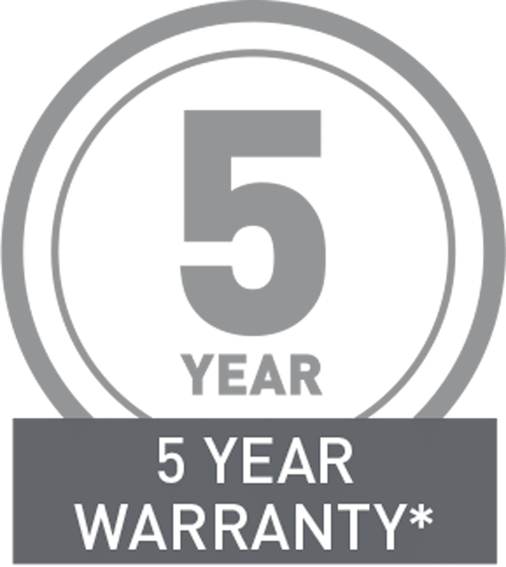 5 year warranty